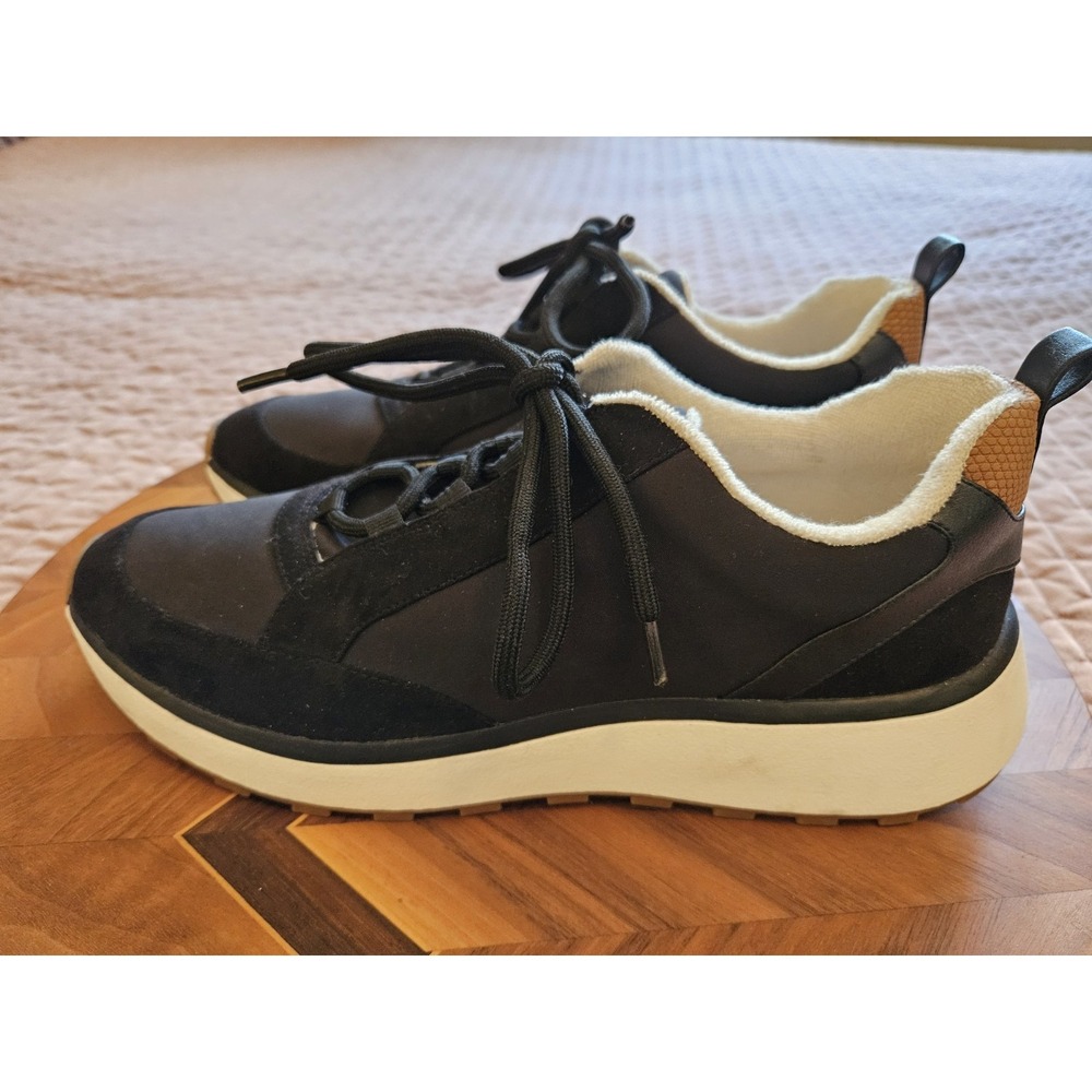 NWOB Nordstrom Rack "Leia" Platform Black Women's Lace-Up Sneakers, Size 10M